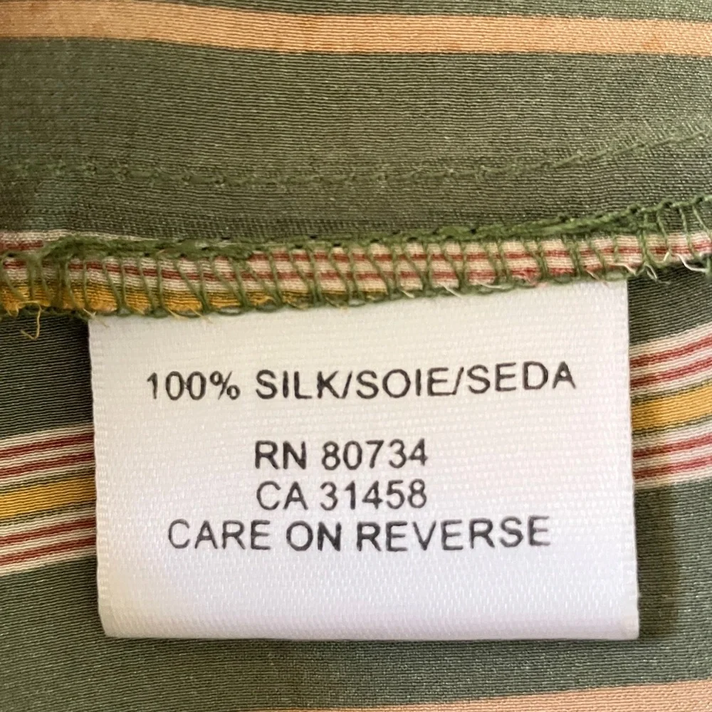 BCBGMaxAzria Olive‎ and Navy  Striped Wrap Midi Dress NWT